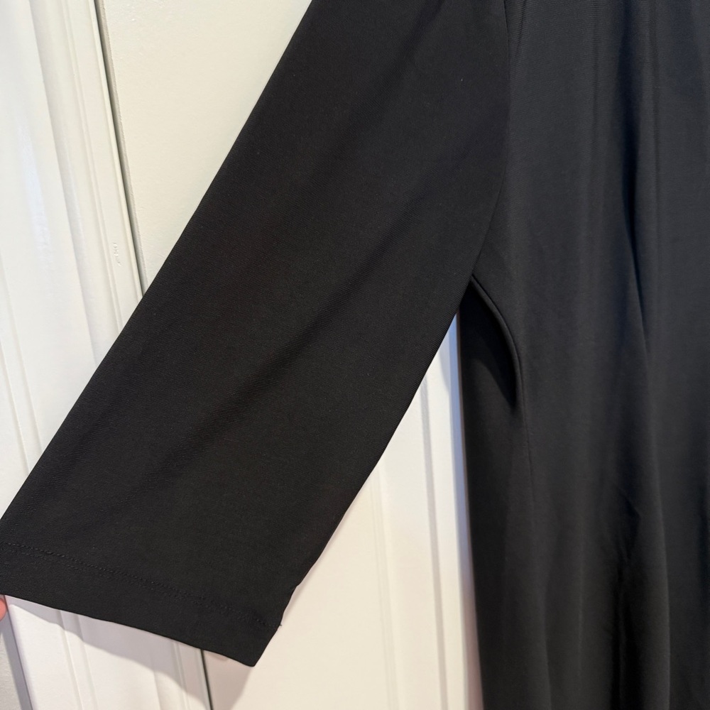 Black Plaid Midi Dress - Picture 8 of 9